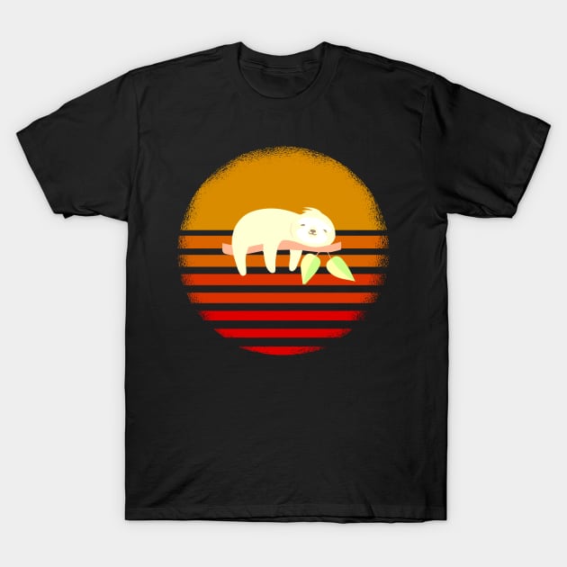 Cute Sloth Retro T-Shirt by Imutobi